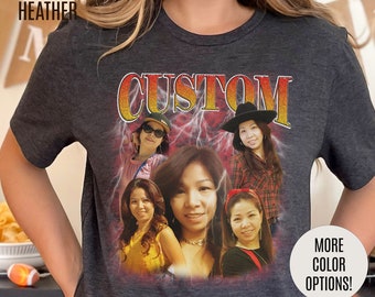 Custom Bootleg Rap Tee, Vintage Graphic 90s Custom Photo Tshirt, Custom Photo Shirt, Custom Your Bootleg Idea, Gift For Lover Rap, T1327