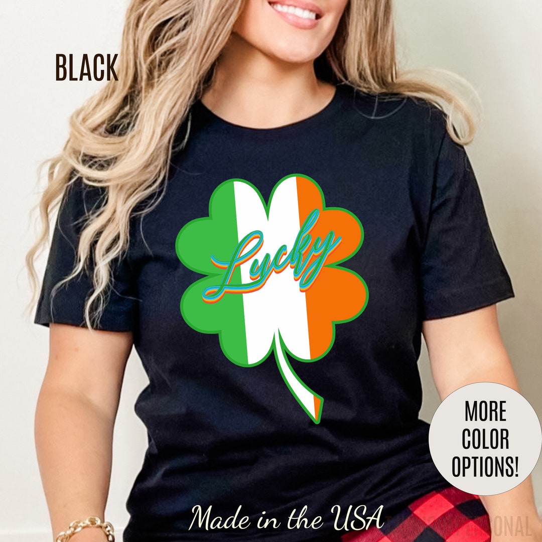 PICKID St. Patrick's Day Shirt For Women - Lucky Shamrock Graphic Tee, Green Clover Irish Tops For St. Paddy's Day - View #10