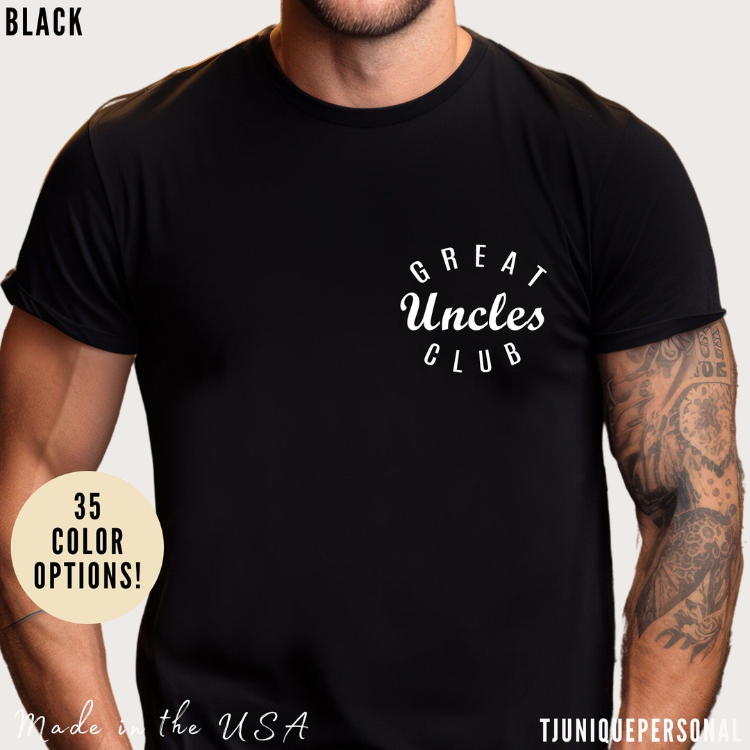 Great Uncles Club Shirt for Men, Cool Uncle T-shirt for New Uncle ...