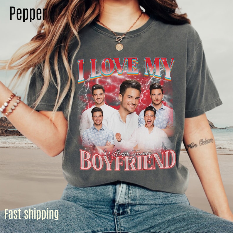 I Love My Boyfriend Shirt, Custom Bootleg Rap Tee, I Love My bf Shirt, Couples Shirts, Custom I Love My Boyfriend, Boyfriend Gift, CC1628 image 4