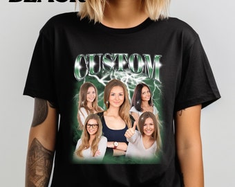 Camiseta de rap pirata personalizada, camiseta com foto de rosto, camiseta surpresa de despedida de solteira, camiseta de presente de aniversário, camiseta de namorada e namorado, T1598