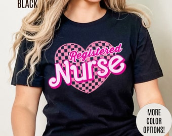 Camisa de enfermera registrada para mujeres, camiseta RN para enfermera registrada camiseta de enfermería para enfermera, regalo de enfermera registrada, regalo de graduación de RN, T1496