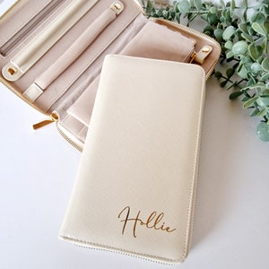 Portagioielli da viaggio personalizzato / Portagioielli personalizzato / Regalo per damigella d'onore / Regalo per lei / Regalo da viaggio
