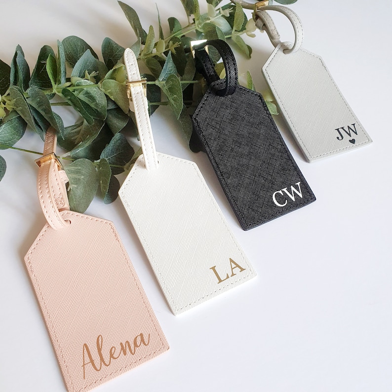 Personalised Luggage Tag, Travel Set, Bridesmaid Gift, Gift for Her, Destination Wedding image 1