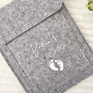 Carteira de livro vermelho personalizada para bebê, presente para bebê, pasta de livro para bebê, registro de saúde, pasta personalizada, registros de bebê