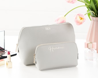 Personalised Make Up Bag, Personalised Cosmetic Bag, Monogram Make Up Bag, Make Up Bag Set Bridesmaid Gift, Gift for Her, Bridal Party Gift