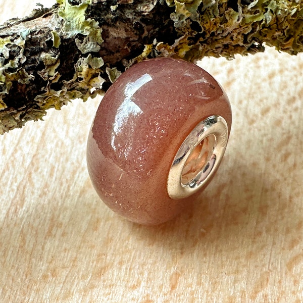 Edelstein Bead aus Mondstein für Trollbeads, Pandora