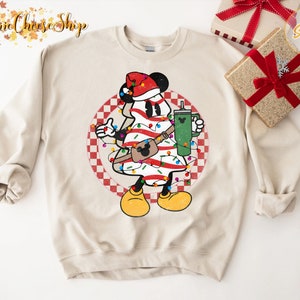 Retro Disney Christmas Tree Cake Shirt, Mickey Very Merry Christmas Party 2023, Disney Holiday Trp Shirt, Disney Mickey Xmas Sweatshirt