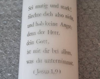 Taufspruch für Taufkerzen, Kommunionkerzen und Kerzen aller Art, individuell und reine Handarbeit,