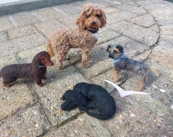 Nadel gefilzter Miniatur Border Terrier