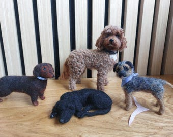 Labrador durmiendo de fieltro de aguja