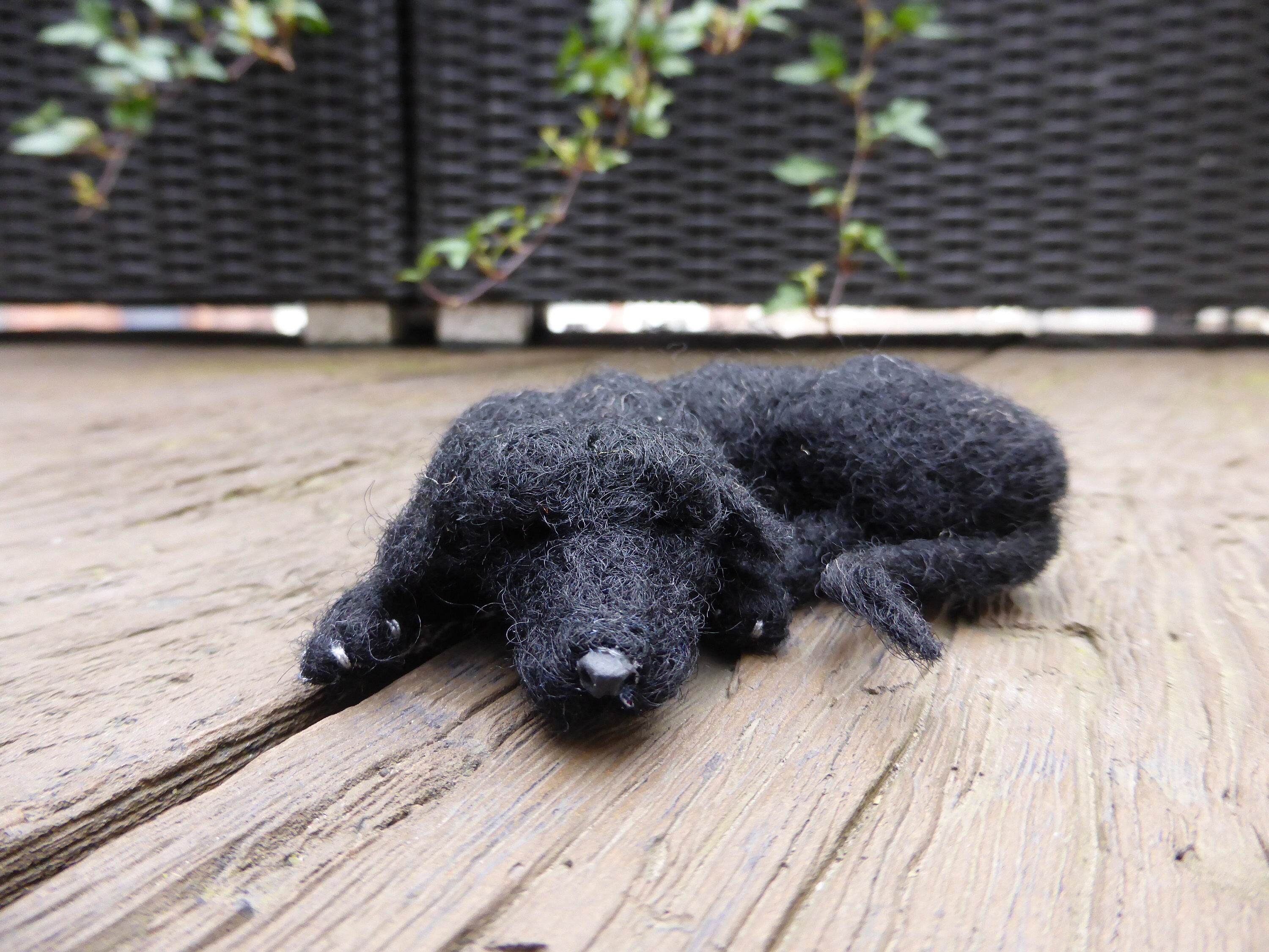 Needle felted dog/black labrador Etsy