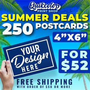 Personalized Printed Postcards | 4x6 Flat Cards | Double Sided Cards | Promotional Mailers | Business Marketing Cards | Custom Invitations