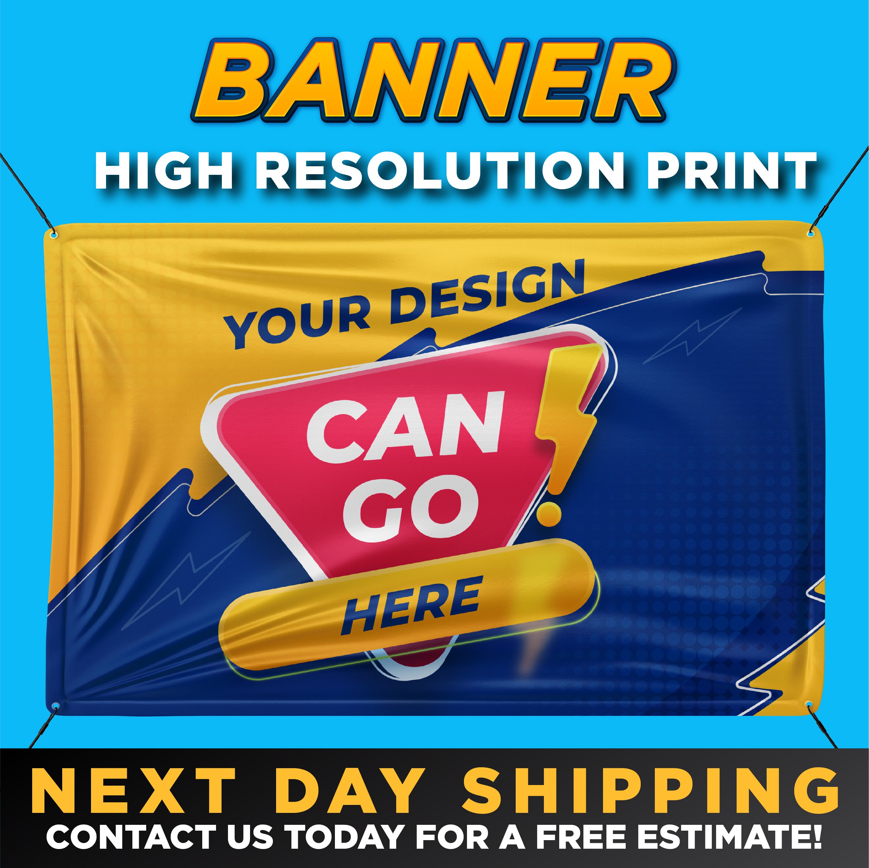 Custom Vinyl Banner Next Day Shipping Full Color Banner Logo
