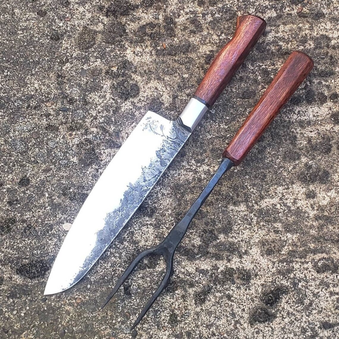 Hand Barbecue Knife & Fork Etsy