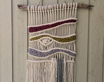 Elegant and colorful macrame wall-hanging