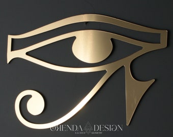 Eye of the Horus Wall Art Decor, Gold Horus Wall Art, Ra Wall Art  & Sacred Geometry Home Decoration Spiritualizm