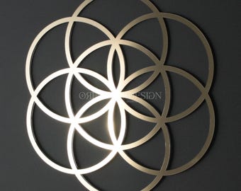 Seed of Life Wal lArt, Sacred Geometry Wall Decor, Mandala Wall Art, Sacred Geometry Wall Hangings, Yoga Zen Wall Decor