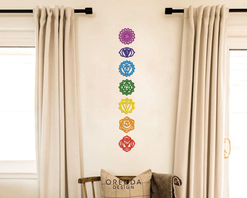 Chakra Wall Hanging Decor Chakra Wall Art Chakra Wall Decor Etsy
