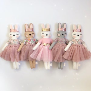 Liberty bunny doll | bunny doll | felt bunny | bunny decor | nursery decor | nursery accessories | handmade