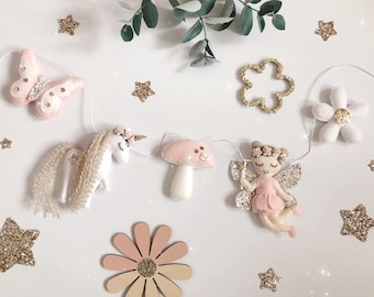 Enchanted forest garland | fairy garland | fairy decor | girly decor | magical | handmade