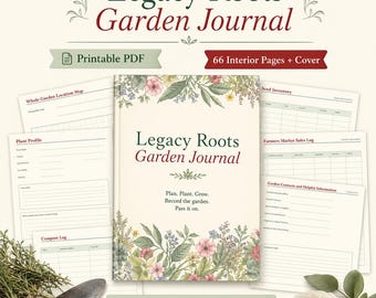 Garden Journal Printable, Seed Log, Plant Records, Harvest Tracker, Homestead PDF
