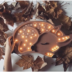 Wooden Deer Lamp image 1