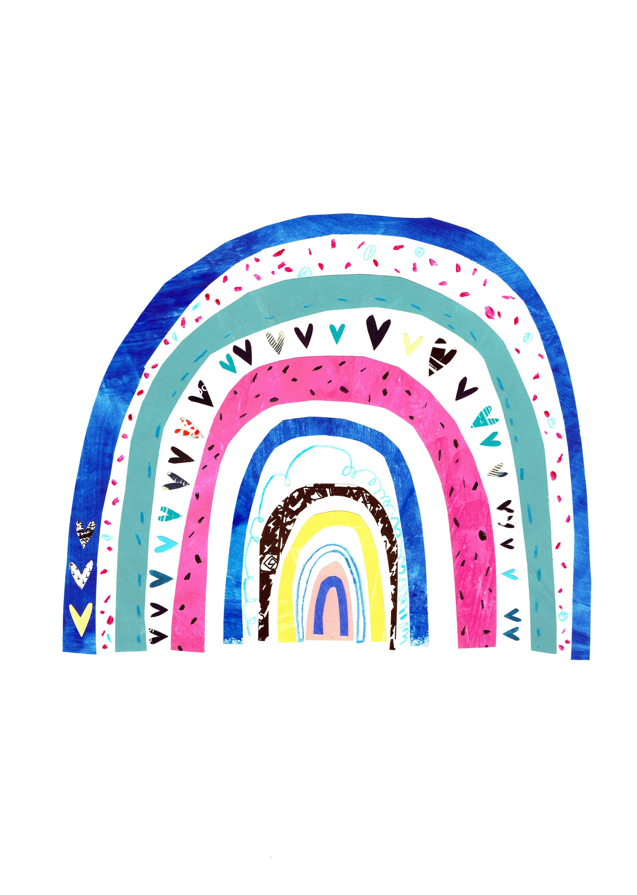 Rainbow Print Rainbow Art Print Rainbow Art Contemporary Etsy