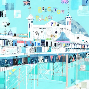 Brighton Pier. Brighton Print. Brighton Poster. Brighton Travel Print. Brighton Pier Print. Brighton Art Print. Brighton Travel Poster.