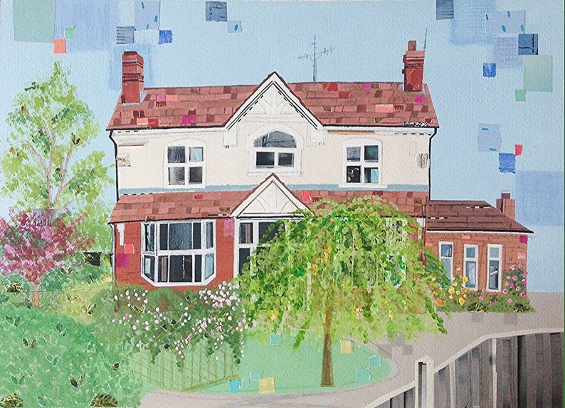 Custom House Portrait, House Portrait Painting, Cutom House Painting, Personalised House Portrait, Home Painting, Painting of your Home, image 4