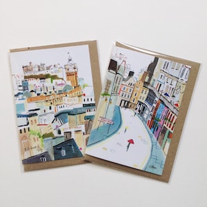 Carte di Edimburgo, Città di Edimburgo, Castello di Edimburgo, Edimburgo, Carte d'arte di Edniburgh, Carte vuote di Edimburgo, Stampe di Edimburgo, Victoria Street