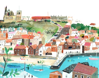 Whitby, Whitby Art, Whitby Painting, Whitby Art Print, Whitby Yorkshire, Whitby UK, Whitby North Yorkshire, Whitby Seaside, Whitby Decor