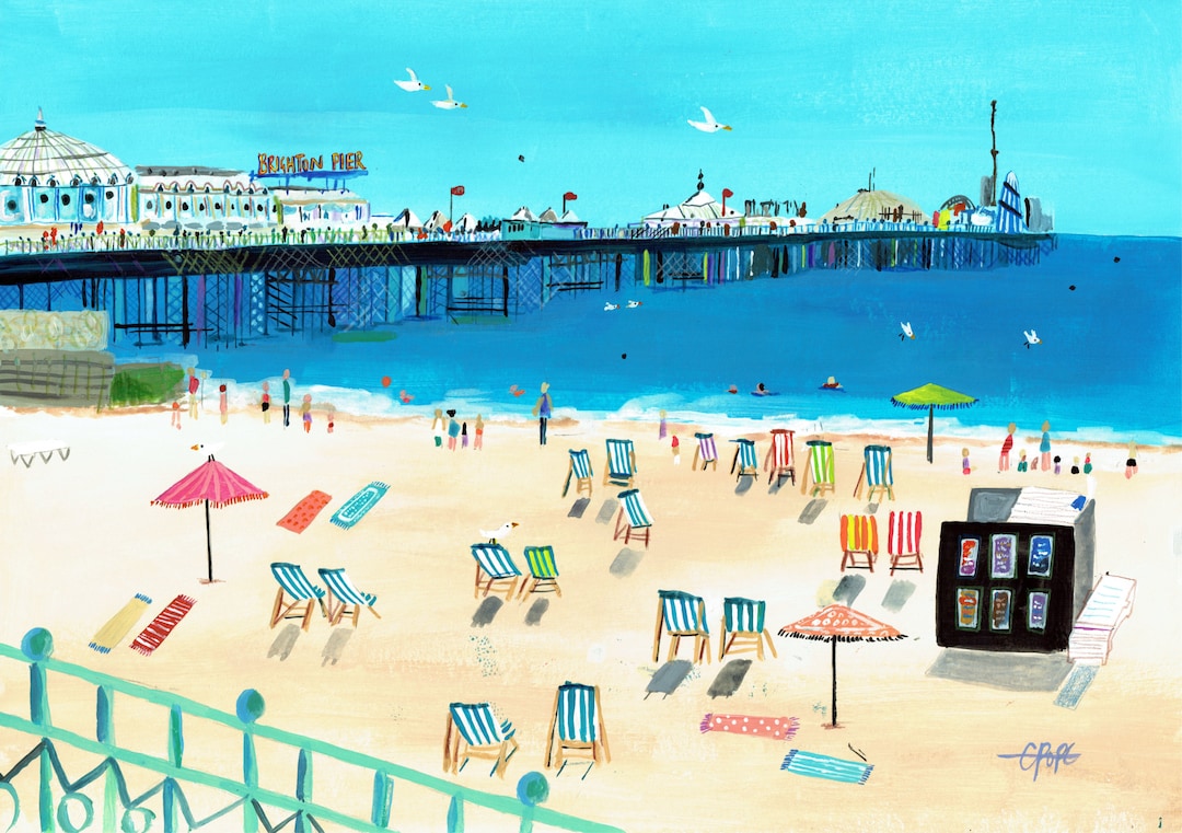 Brighton Seafront. Brighton. Brighton Art Print. Brighton Art. Brighton