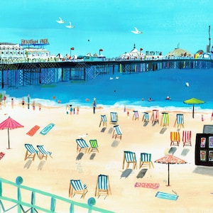 Brighton Seafront. Brighton. Brighton Art Print. Brighton Art. Brighton Painting. Brighton Print. Brighton Seaside.