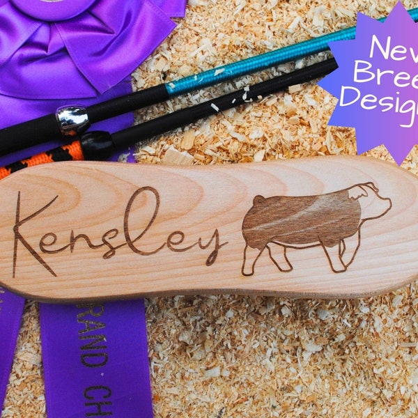 Custom Show Brush, Show Pig Brush, Personalized Livestock Supplies