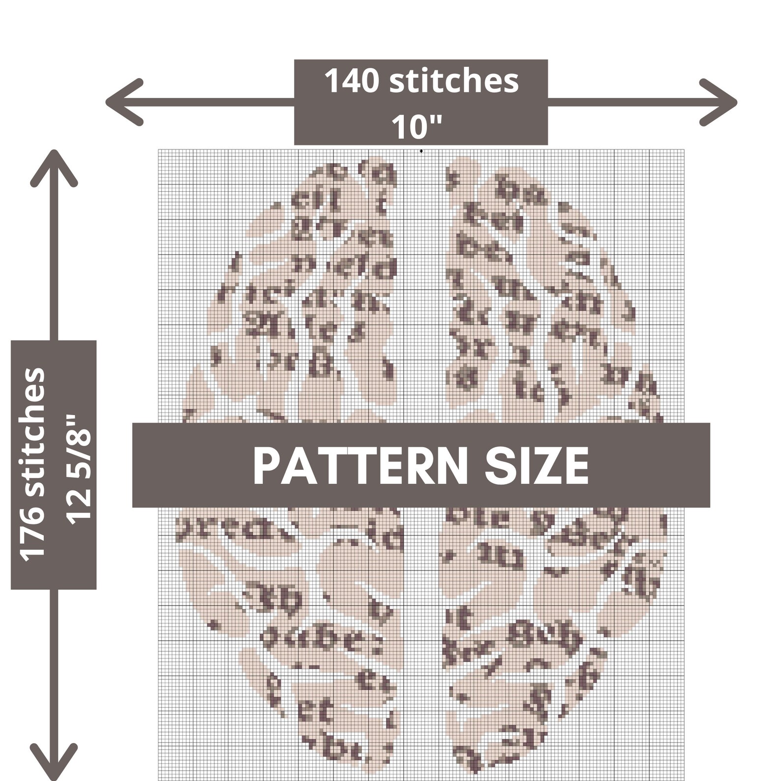 Anatomy cross stitch PDF pattern Brain Cross Stitch Chart Etsy