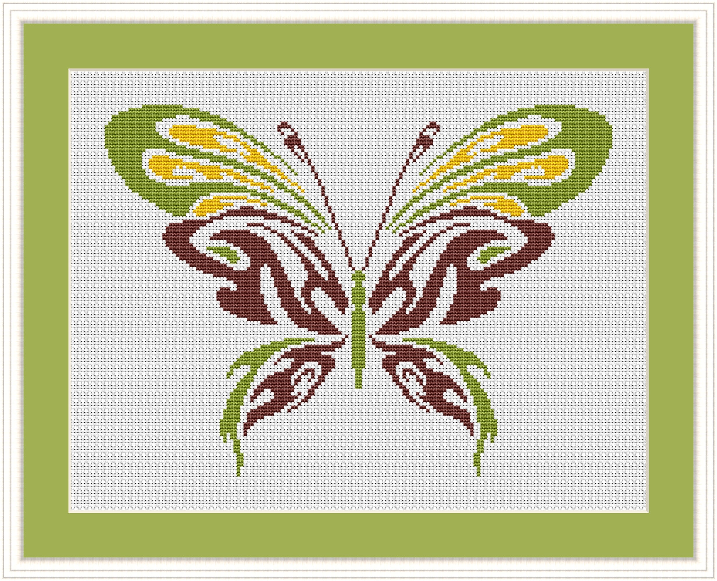 Butterfly Embroidery Cross Stitch PDF Pattern Easy Counted Etsy