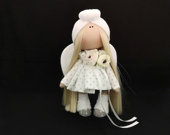 Handmade Doll. Angel Wings Doll. Interior Doll. Anniversary Gift for Her