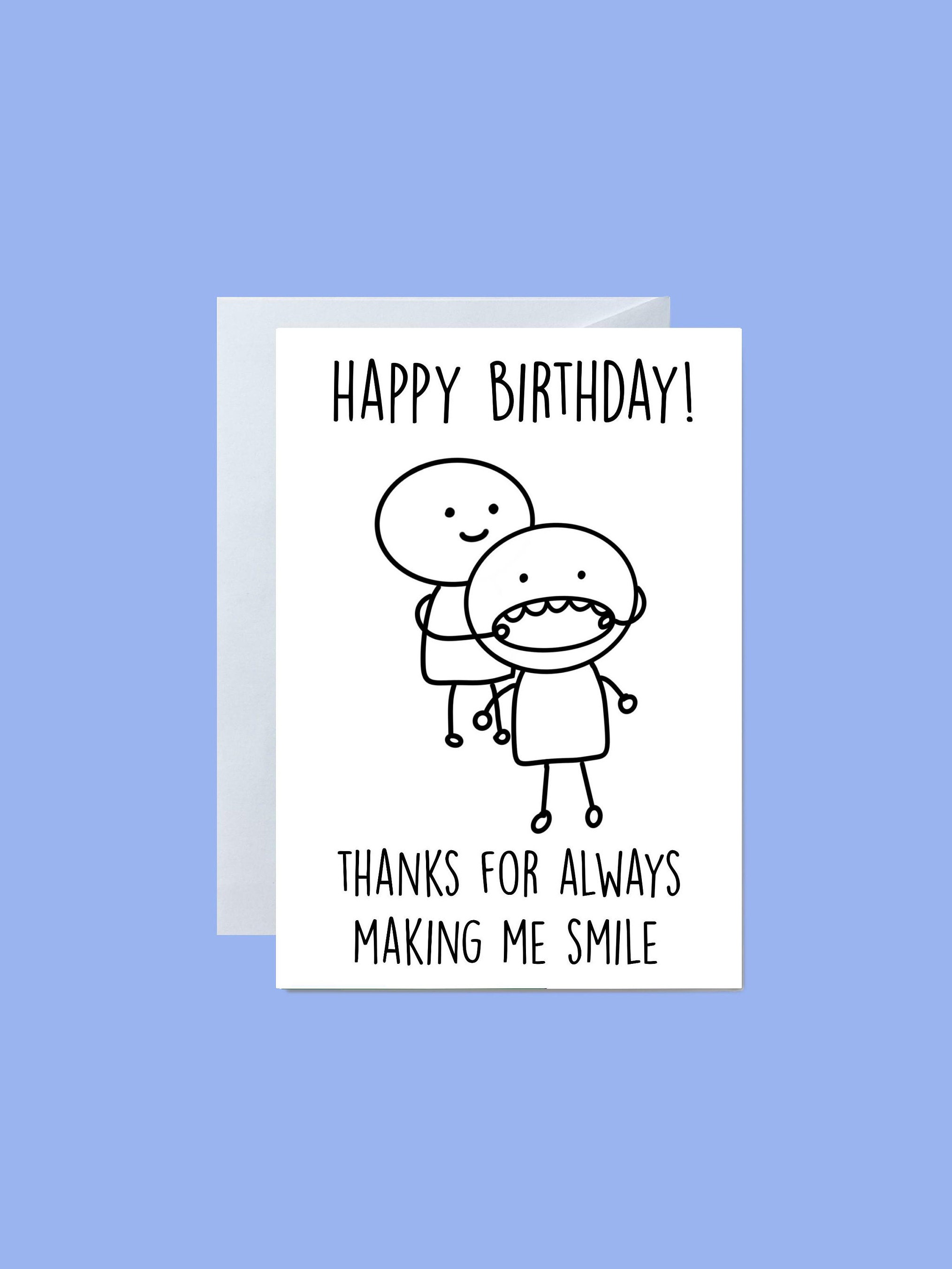 Buy Funny Cute Birthday Card Cartoon Sketch Drawing Boyfriend Online in India - Etsy Buy Funny Cute Birthday Card Cartoon Sketch Drawing Boyfriend Online in India - Etsy