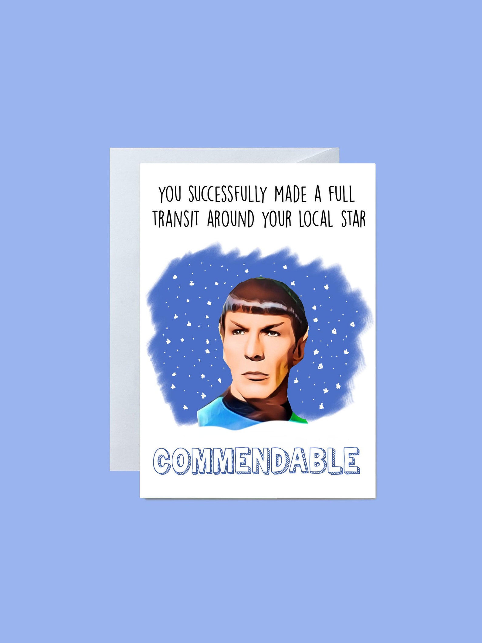 Star Trek Spock Birthday Card Funny Movie Cards Tv Space - Etsy