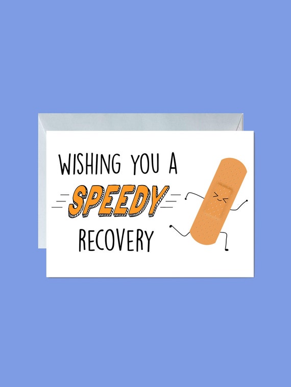 Wishing You A Speedy Recovery Card Get Well Soon Card Funny Etsy
