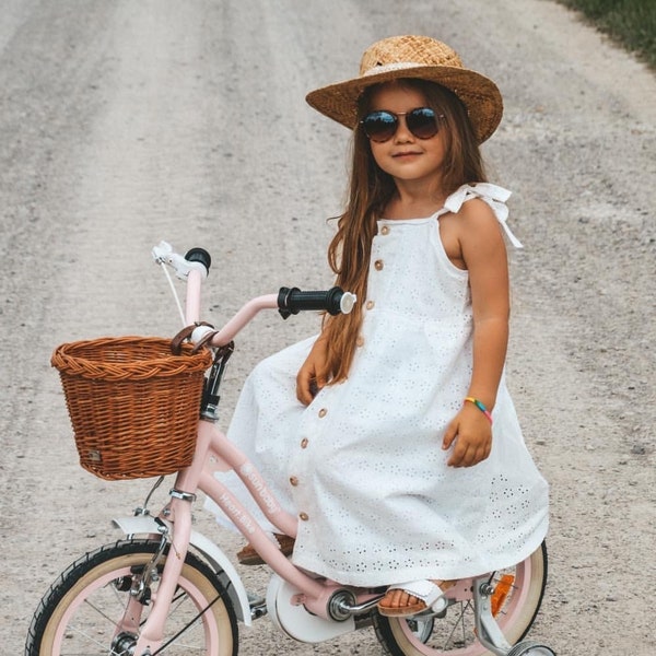 Panier de vélo pour enfants, panier pour enfants, panier de vélo, panier de vélo en osier, panier avant vélo enfant, accessoires de vélo