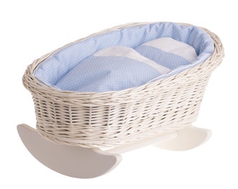dolls wicker crib