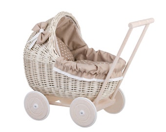 Wicker Kinderwagen, Wicker Doll Kinderwagen, Wicker Doll Kinderwagen, Natural Doll Wagen, Doll Kinderwagen, Doll Kinderwagen, Kinderwagen