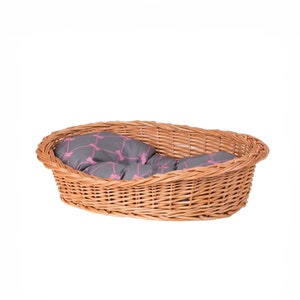 Wicker Dog Bed, Ecological Accessories for Pet, Natural Color of Wicker, Dog Home, Cat Home, Handmade