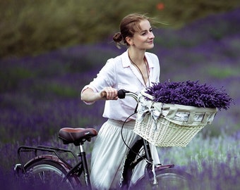 Gebleichter Naturkorb fahrradkorb, korb für fahrrad, fahrradzubehör, frau fahrrad vorderer korb, korb für fahrrad, weidenkorb