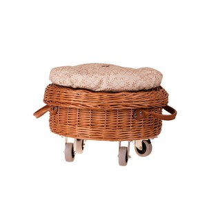 Coffre mobile en osier, coffre en osier avec doublure, coffre de rangement en osier, panier à linge, décoration d'intérieur, jouet enfant panier en osier, décoration d'intérieur image 7