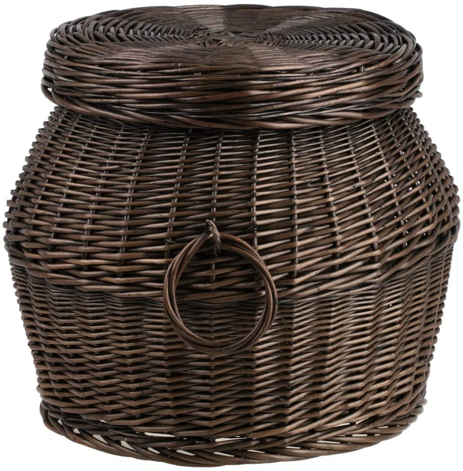 RM Design Houten mand van wilgentenen, vuurhoutmand voor haardhout, wasmand of decoratie