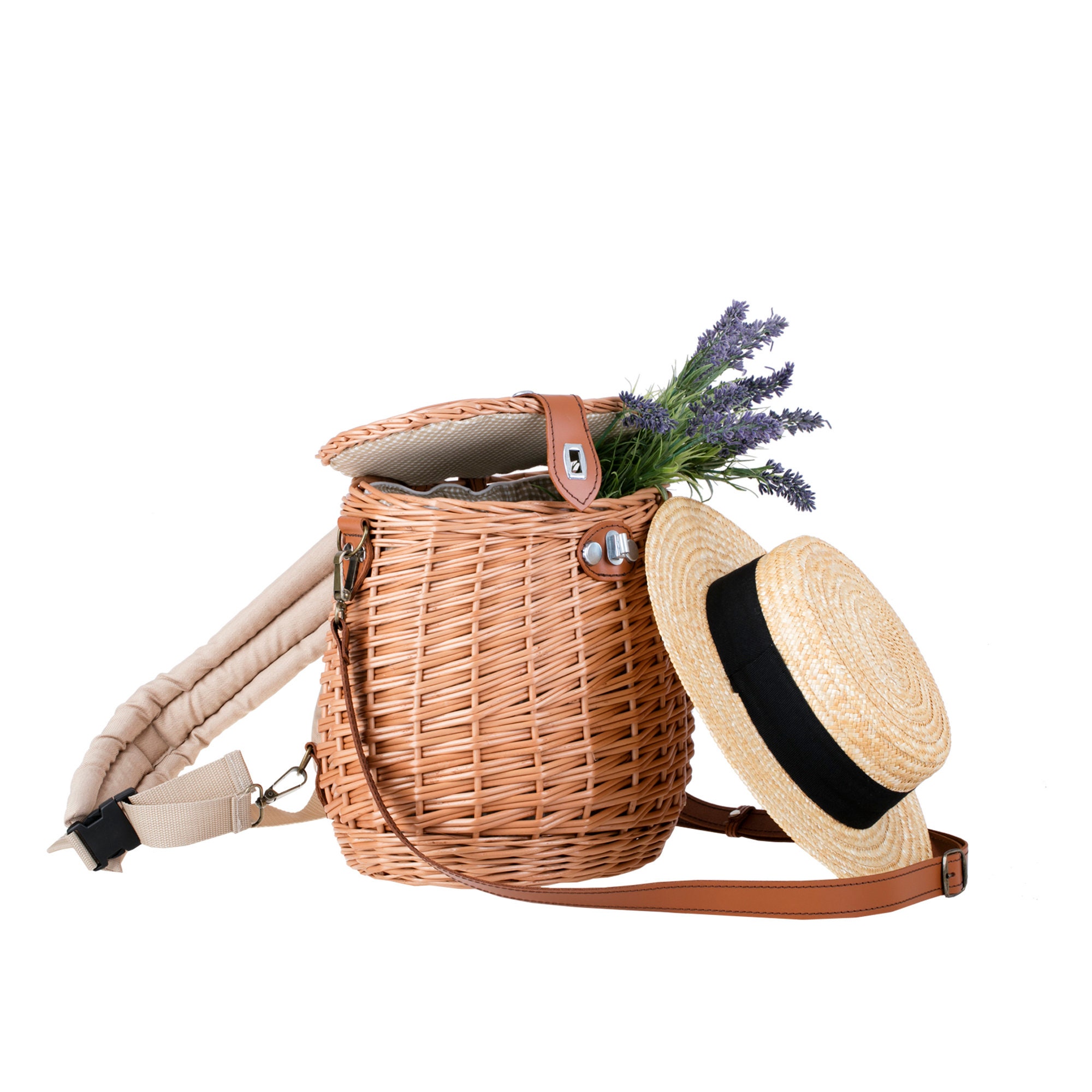 Wicker Backpack Basket Backpack Wicker Bag Wicker School Etsy