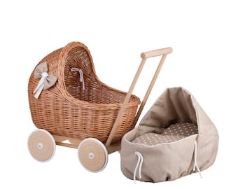 Wicker Baby Carriage without bedding,  Perfect Gift